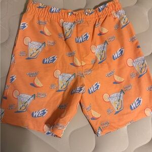 Zara Orange Juice Print Shorts